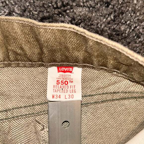 Vintage Levi's 550 Orange Tab Relaxed Fit Tapered Leg Jeans Made in USA 34x30 - Picture 4 of 4